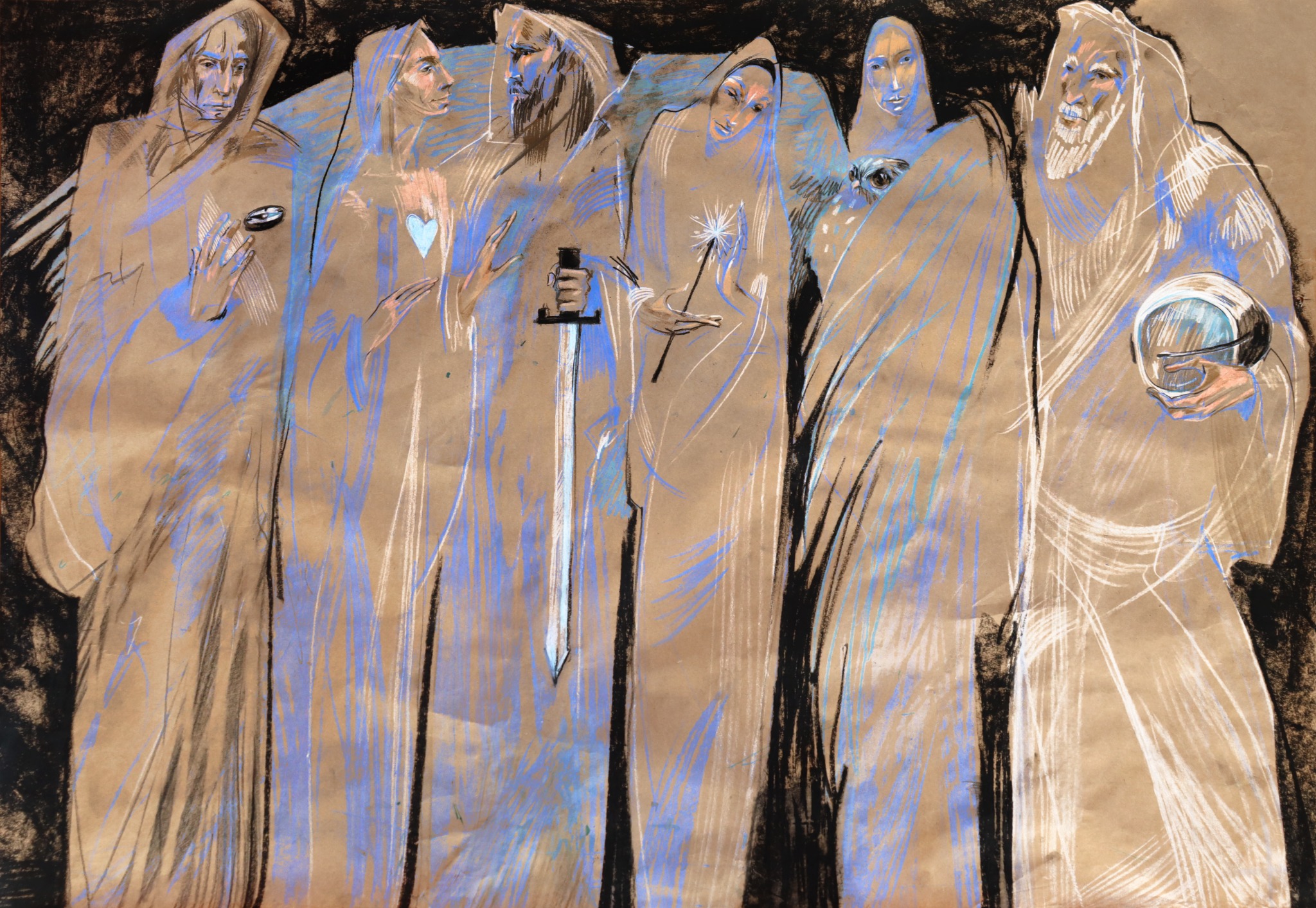 A painting of the Quantum Family archetypal set.